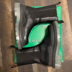 Bottega Venetta “TIRE” Boots in Black Transparent